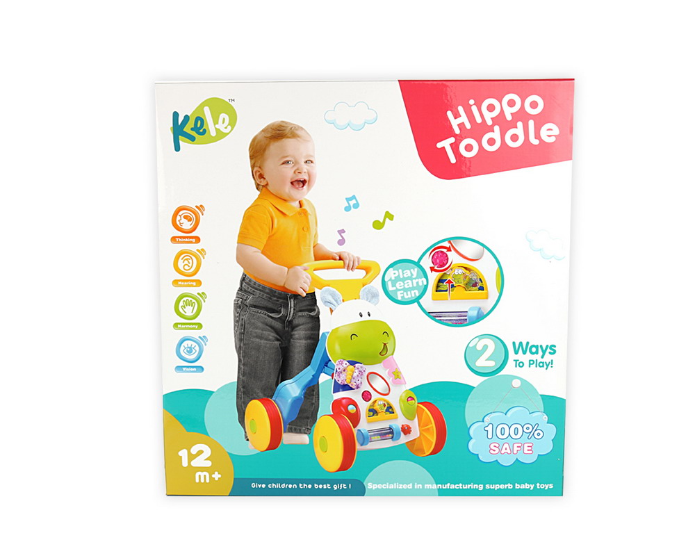 INTELLIGENT MUSIC AND LIGHT HIPPO BABY WALKER