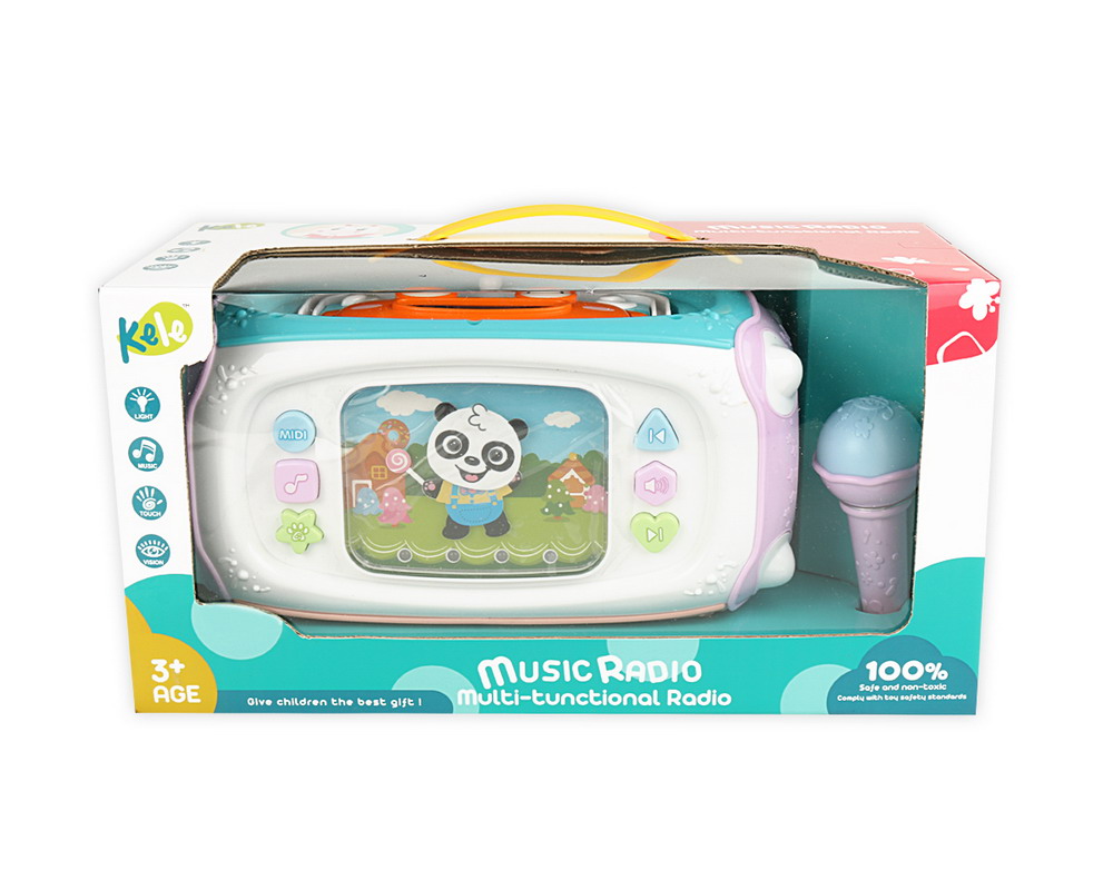 MUSIC AND LIGHT RADIO W/MICROPHONE,NOT INCLUDED 4AA